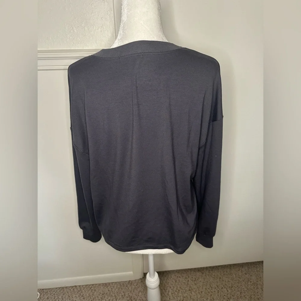 Sincerely Jules Sweatshirt Cinch hips Purple/Grey Size M - Picture 2 of 9